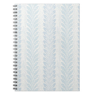 Carnet Rayure plume bleu poudre, Botanique élégante