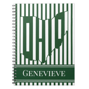 Carnet Rayure verte de l'Ohio