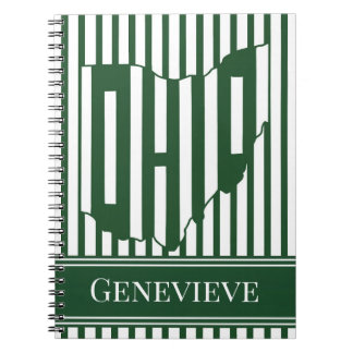 Carnet Rayure verte de l'Ohio