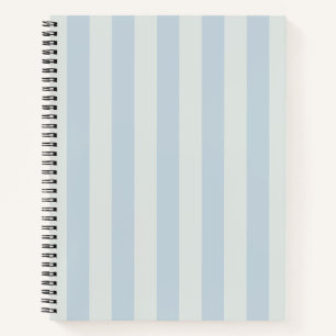 Carnet Rayures bleu clair