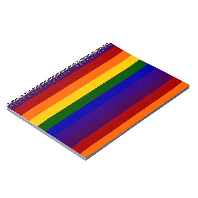 Carnet Rayures d'arc-en-ciel (Côté gauche)