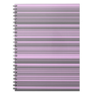 Carnet Rayures Gris Violet