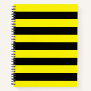 Carnet Rayures jaunes et noires