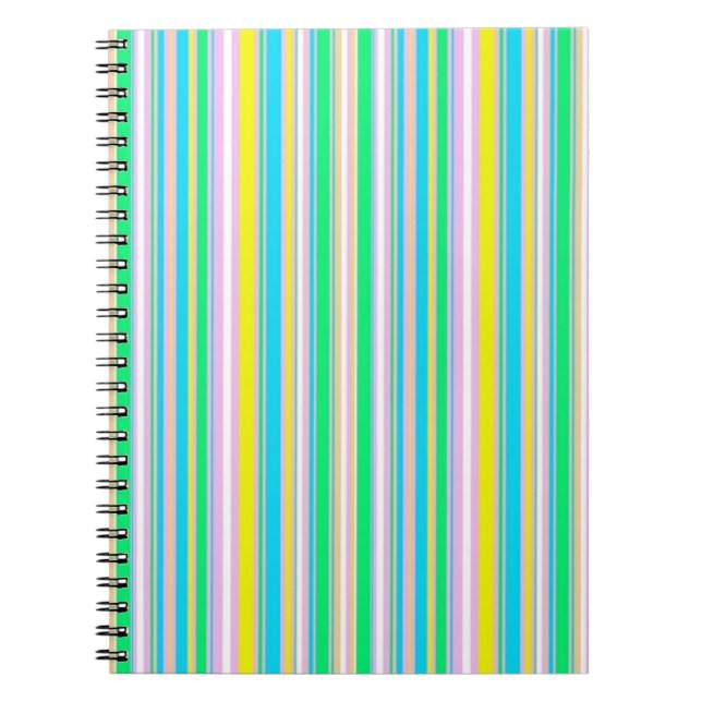 Carnet Rayures pastel (Devant)
