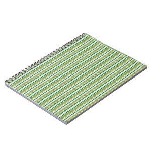 Carnet Rayures Vertes Pailletées
