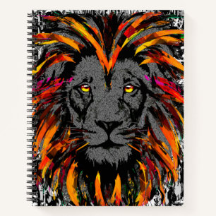 Carnet réaliste de Lion orange - Faune Big Cats