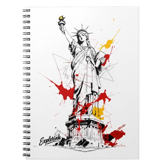 Carnet Rebel Liberty Statue Ink croquis (Devant)