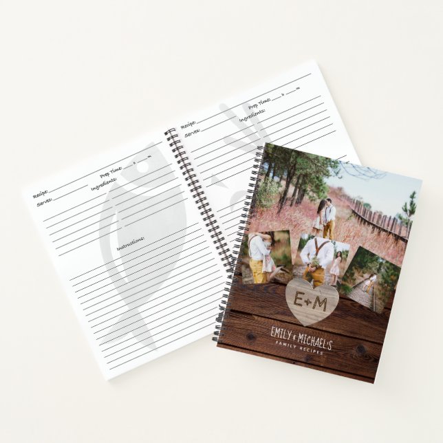 Carnet RECEPES - Fête des mariées Nouveaux mariés Famille (Intérieur)