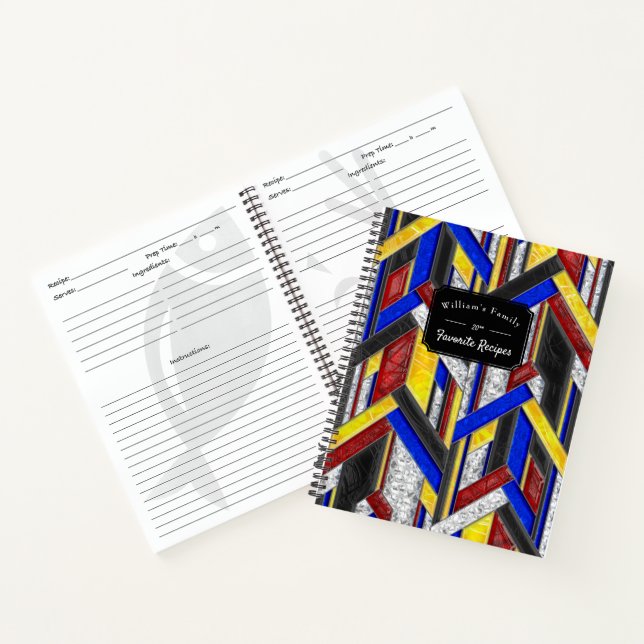 Carnet Recette Art Déco Verre Trait (Intérieur)