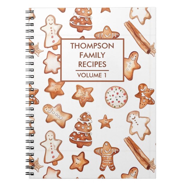 Carnet Recette de biscuits de Noël personnalisés (Devant)