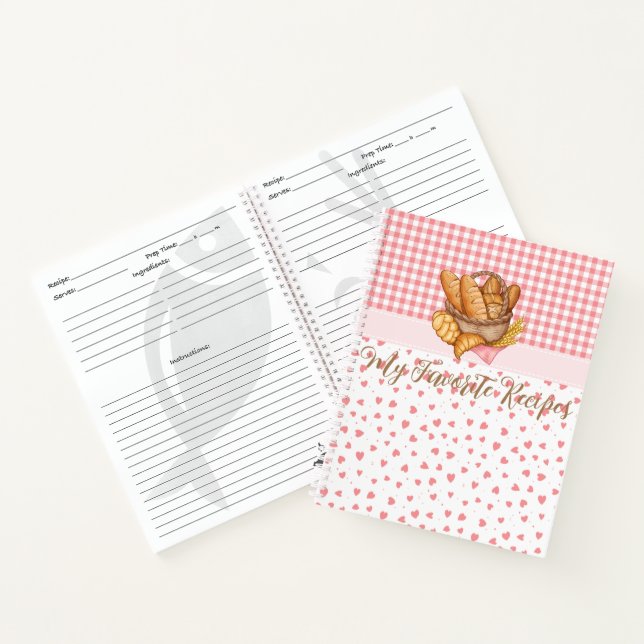 Carnet Recette de boulon de pain personnalisable (Intérieur)