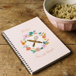 Carnet Recette de broche et de broche à feuillage et à fl