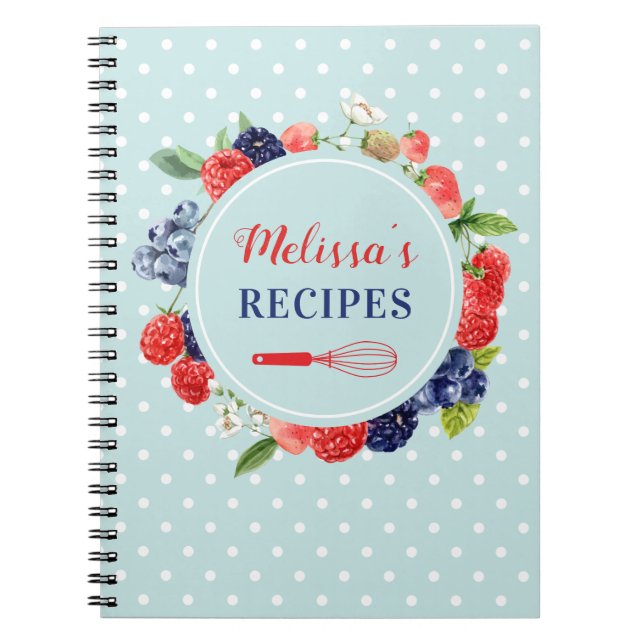 Carnet Recette de dessert Retro Chic personnalisée (Devant)