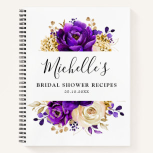 Carnet Recette de Fête des mariées d'or violet royal viol