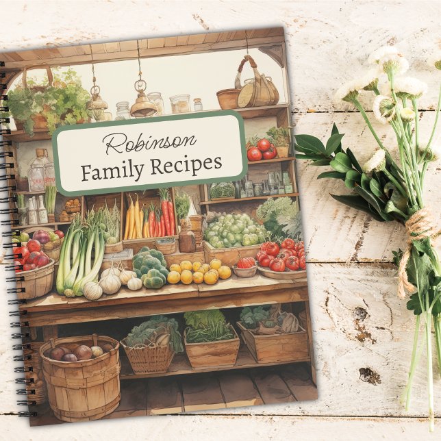 Carnet Recette de la famille personnalisée Ferme de légum (Créateur téléchargé)