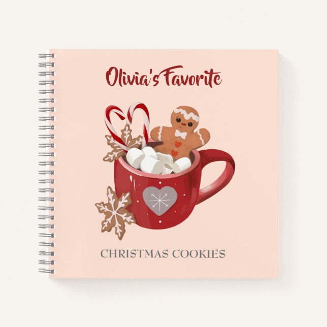 Carnet Recette de Noël cacao et biscuits Recette de Noël (Devant)