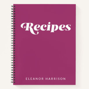 Carnet Recette d'orchidée minimaliste moderne de typograp