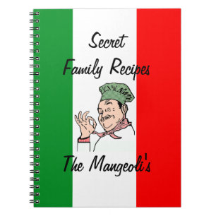 Carnet Recette-Drapeau italien de l'Italie