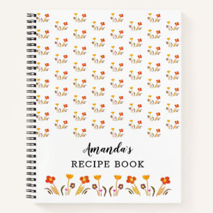 Carnet Recette florale Motif fleur d'été