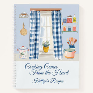 Carnet Recette Personnalisée Cuisine Cozy Monogramme Pers