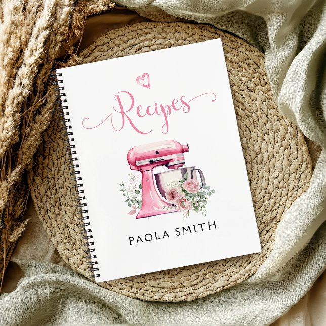 Carnet Recette personnalisée de mélange floral rose (Créateur téléchargé)