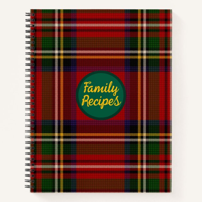Carnet Recette personnalisée de Royal Stewart (Devant)