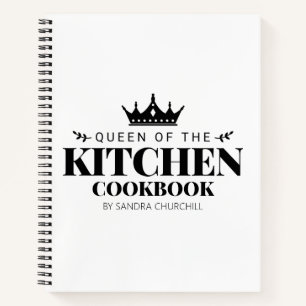 Carnet Recette personnalisée Queen of The Kitchen Cookboo