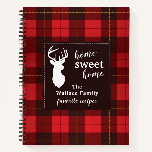 Carnet Recette personnalisée Wallace Tartan Plaid Family  (Devant)