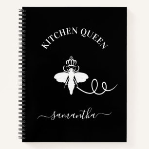 Carnet Recette Queen bee cuisine nom du cuisinier noir bl