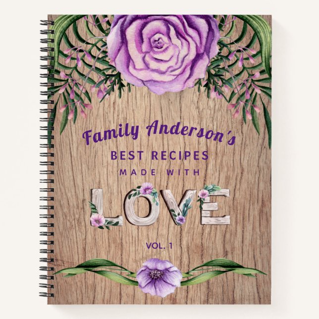 Carnet RECETTES - Cadeau pour la famille grand-mère sur m (Devant)