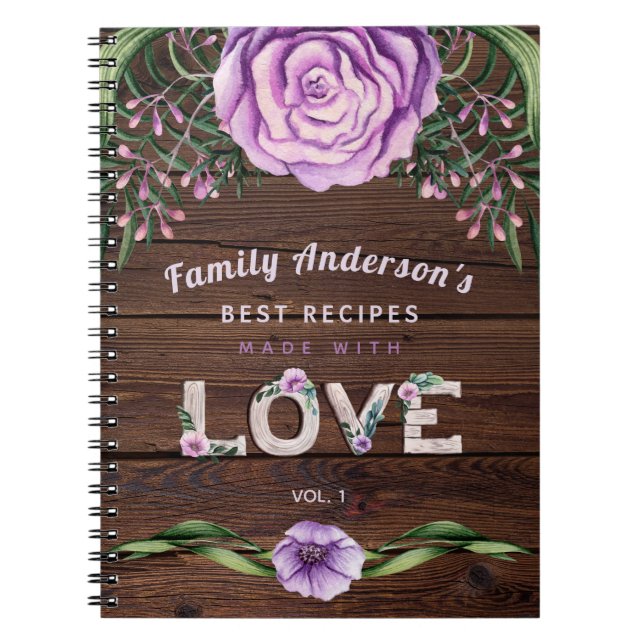 Carnet RECETTES - Cadeau pour la famille grand-mère sur m (Devant)