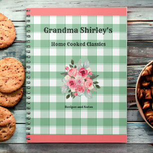 Carnet Recettes de grand-mère Maison de ferme à carreaux 