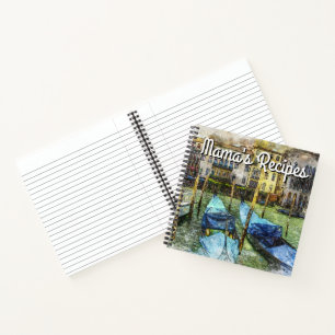 Carnet Recettes de maman avec gondole italienne