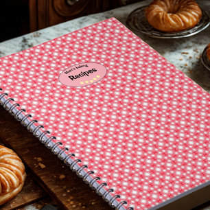 Carnet Recettes de maman personnalisées motif géométrique