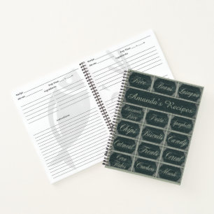 Carnet Recettes de tableau de bord élégantes personnalisé