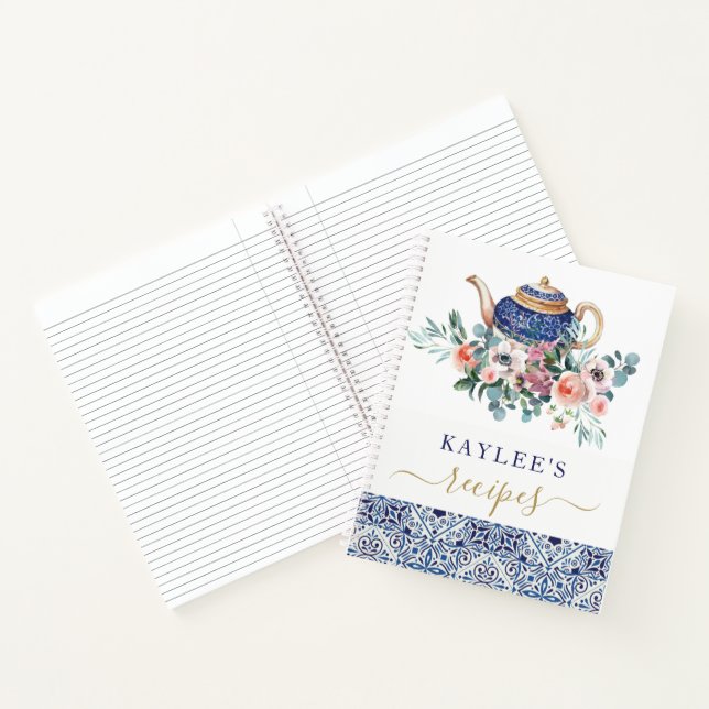 Carnet Recettes de thé organisateur de cuisine familiale (Intérieur)