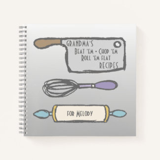 Carnet Recettes des outils de cuisine de grand-mère