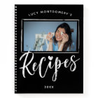 Recettes écriture pinceau noir blanc Photo