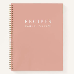 Carnet Recettes   Élégante Recette féminine rose-blanc