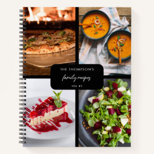 Carnet Recettes familiales modernes 4 Photo Collage Recet