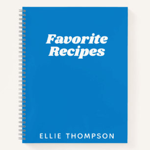 Carnet Recettes favorites personnalisées Typographie en b