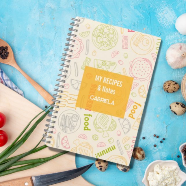 Carnet Recettes mignonnes avec nom (Créateur téléchargé)