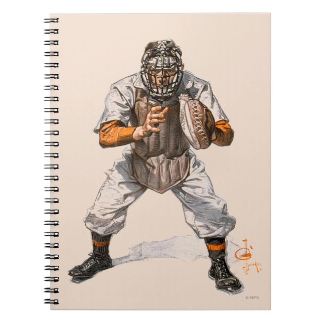 Carnet Receveur de base-ball (Devant)