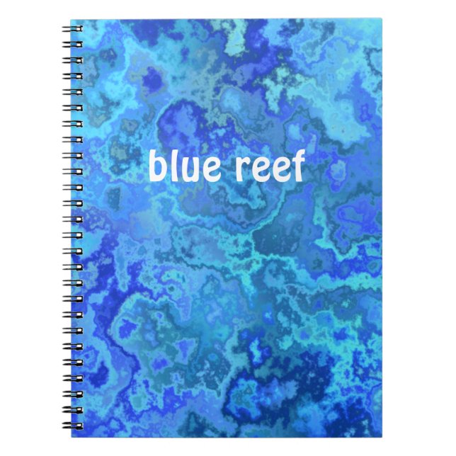 Carnet récif bleu (Devant)