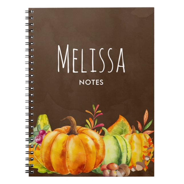 Carnet Récolter les Citrouilles, les Feuilles et le feuil (Devant)