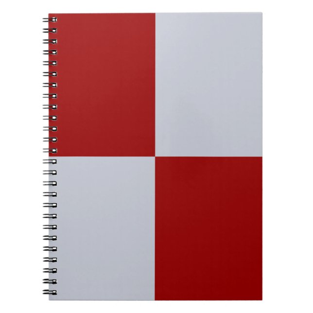 Carnet Rectangles rouge et gris (Devant)