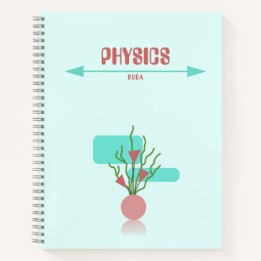 Carnet Red and cyan geometric floral Notebook