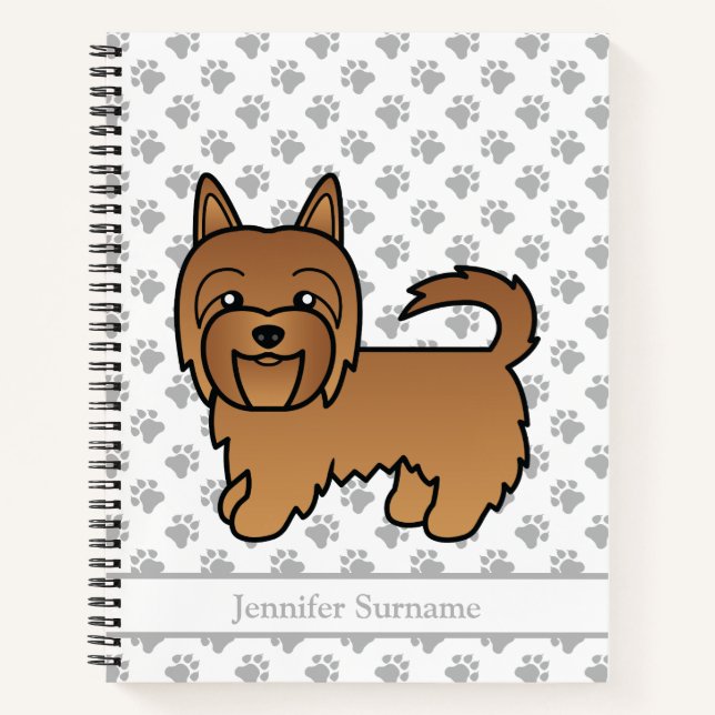 Carnet Red Australian Terrier mignon chien de dessin (Devant)