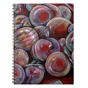 Carnet Red Christmas Balls