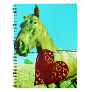 Carnet Red Heart and Horse